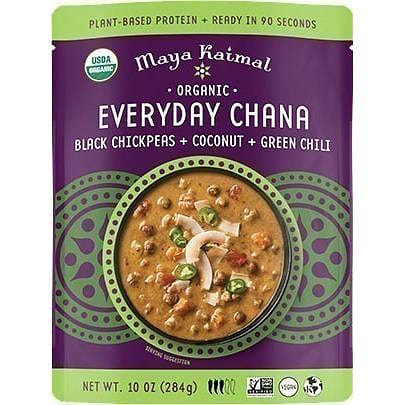 Maya Kaimal Organic Everyday Chana – Black Chickpeas + Coconut + Green Chili, 10 oz pouch 10 oz