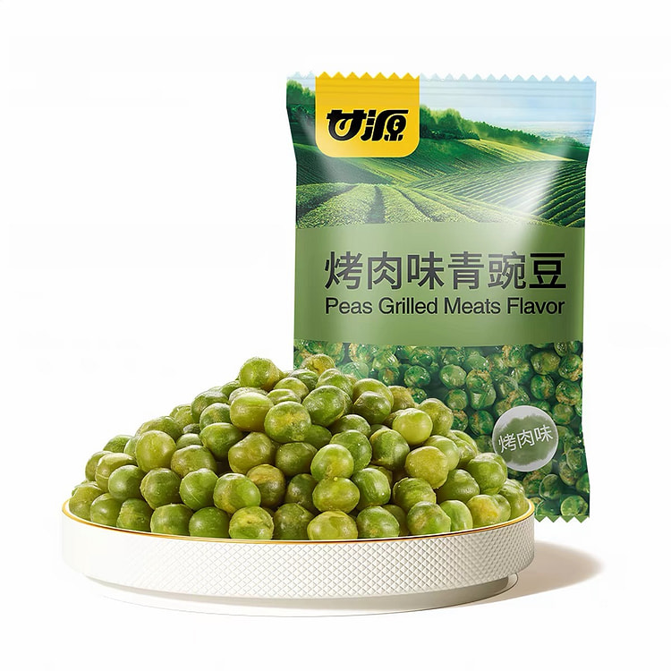 Garlic-scented green peas... 285 g