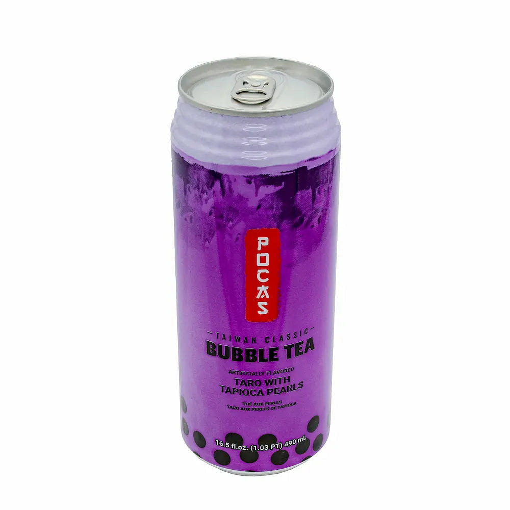 Pocas Bubble Tea Taro with Tapioca Pearls 16.5 oz – Case – 24 Units 1 each