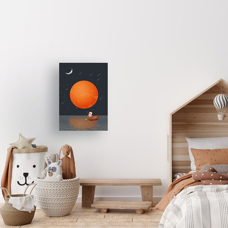 Yi Paintings 装饰画 太空遨游 实木内框装裱 60cm x 80cm B款