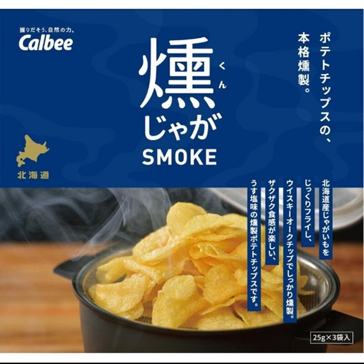 日本 卡乐比 薯片农场 烟熏味土豆片 25g×3袋