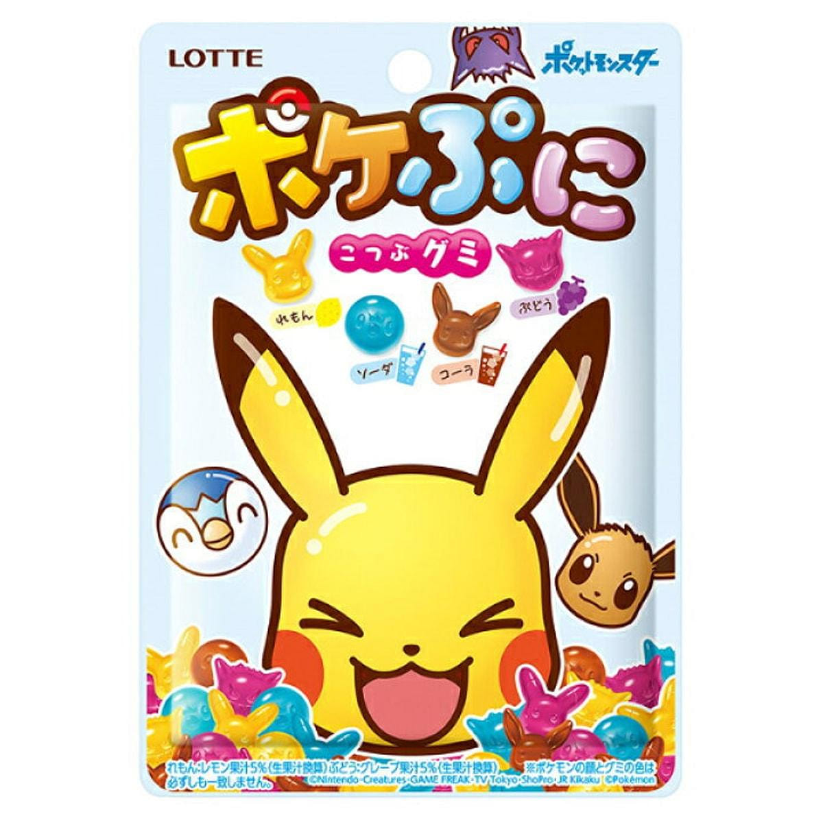 LOTTE Japan Pokémon 4 Flavors Mixed Fruit Gummy 80 g