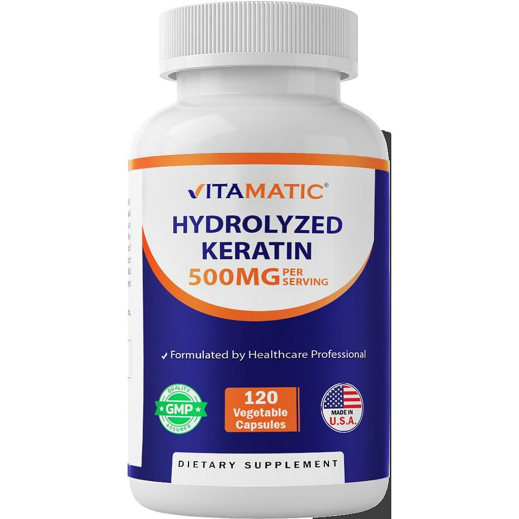 Hydrolyzed Keratin 500mg per Serving – 120Capsules 1 each