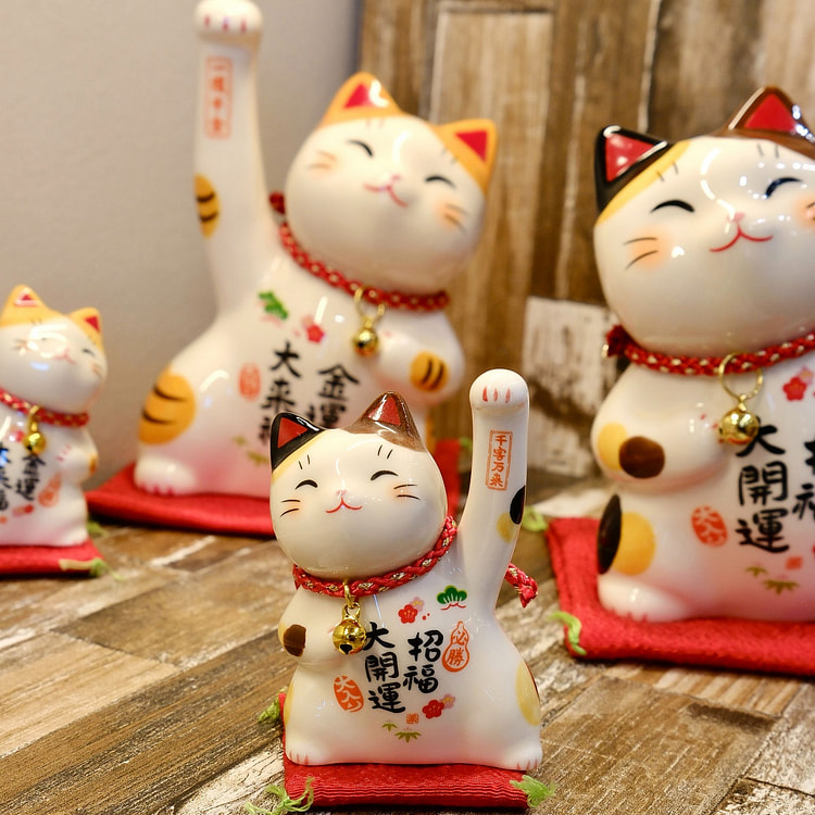 日本 药师窑 招财猫 M/S（礼盒装）-S（招福） 1 个