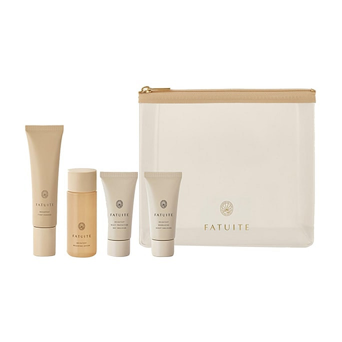 【日本直邮】FATUITE 旅行套装(精华15ml+化妆水30ml+防晒日乳8ml+夜乳8g)