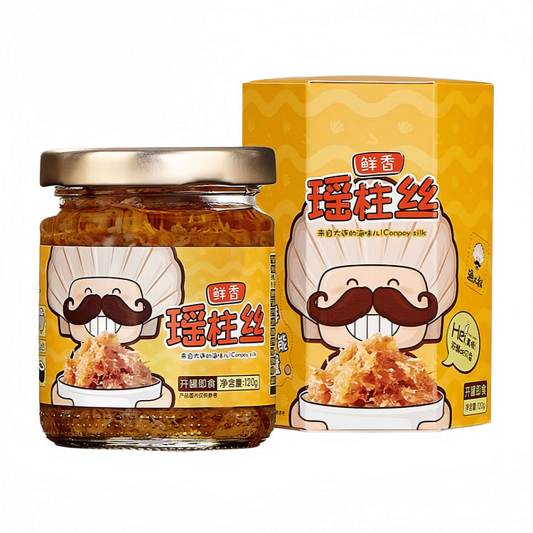 渔大叔 瑶柱丝【原味】拌饭下酒菜 120g*1罐 120 克