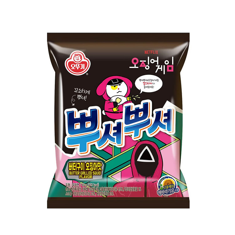 Ottogi Ppushu Ppushu Butter Grilled Squid Flavor 90g