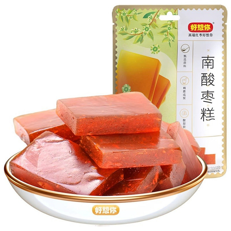 好想你南酸枣糕野酸枣夹心枣酸甜可口开胃儿童休闲零食 200 克