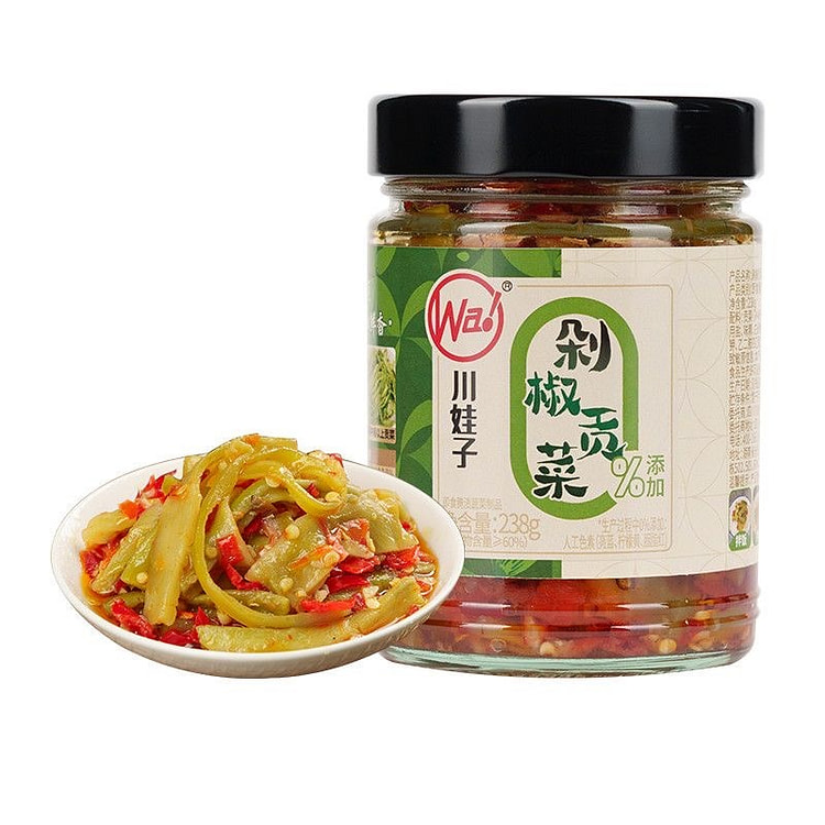 川娃子剁椒贡菜香辣脆椒湖南特产辣椒酱下饭菜咸菜榨菜 238 克