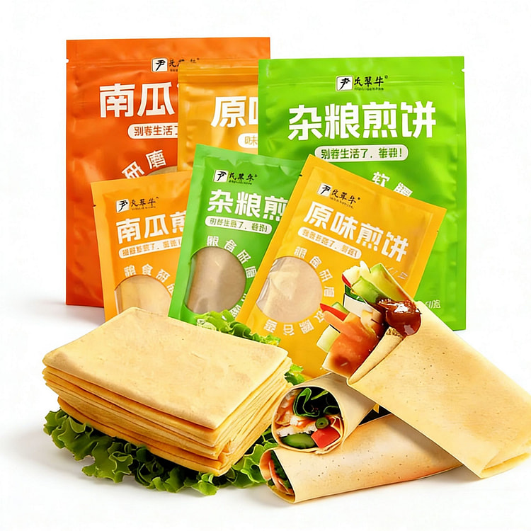 尹氏翠华东北特产杂粮煎饼混合口味各2袋 270 克