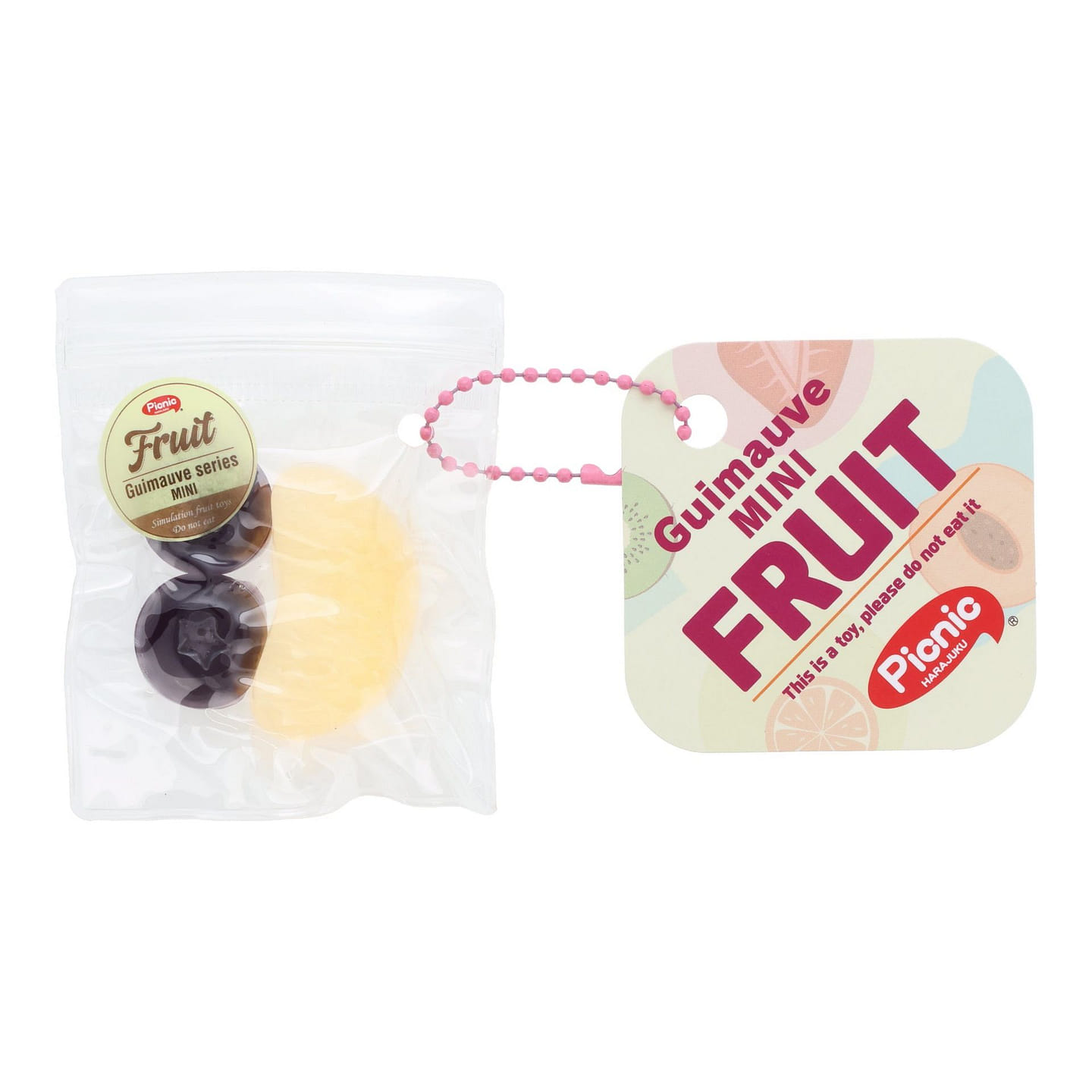 Harajuku Mini Fruit Keychain – berry and orange 14 g