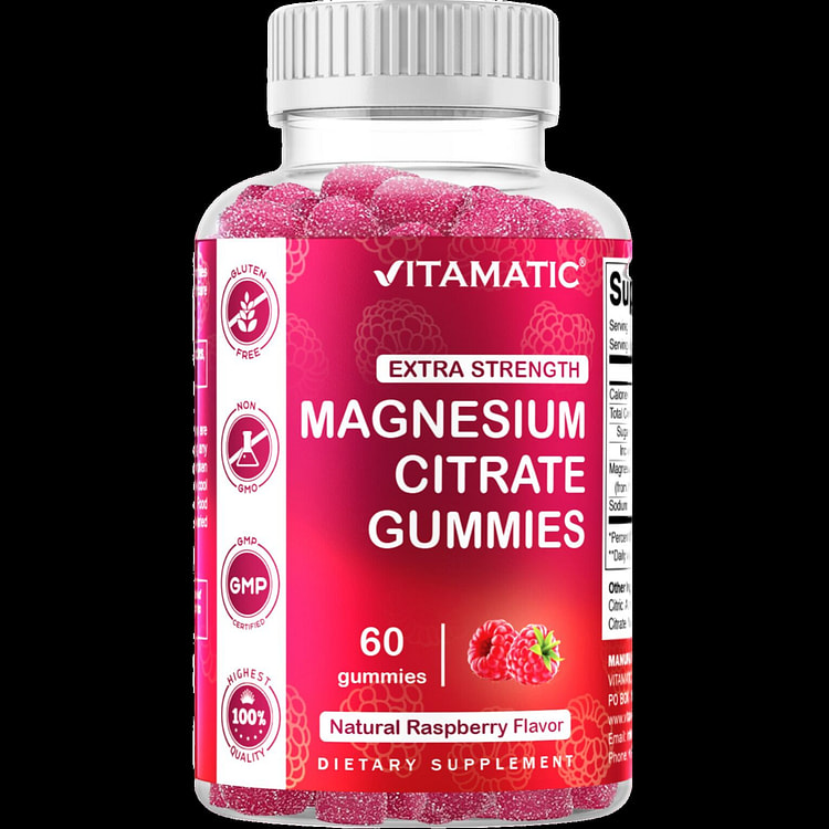 Extra Strength Magnesium 85mg - 60 Vegan Gummies