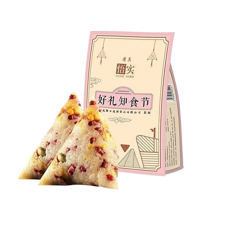 悟实清真粽子甜粽红袍豆沙粽100g*2粒*1袋 200 克