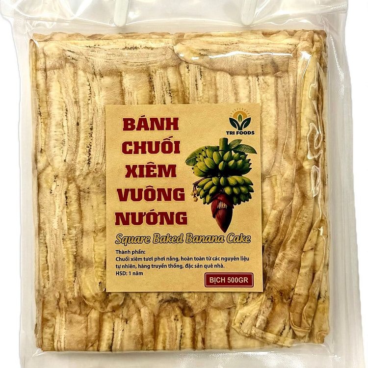 Square Baked Banana Cake 500g 1 pack