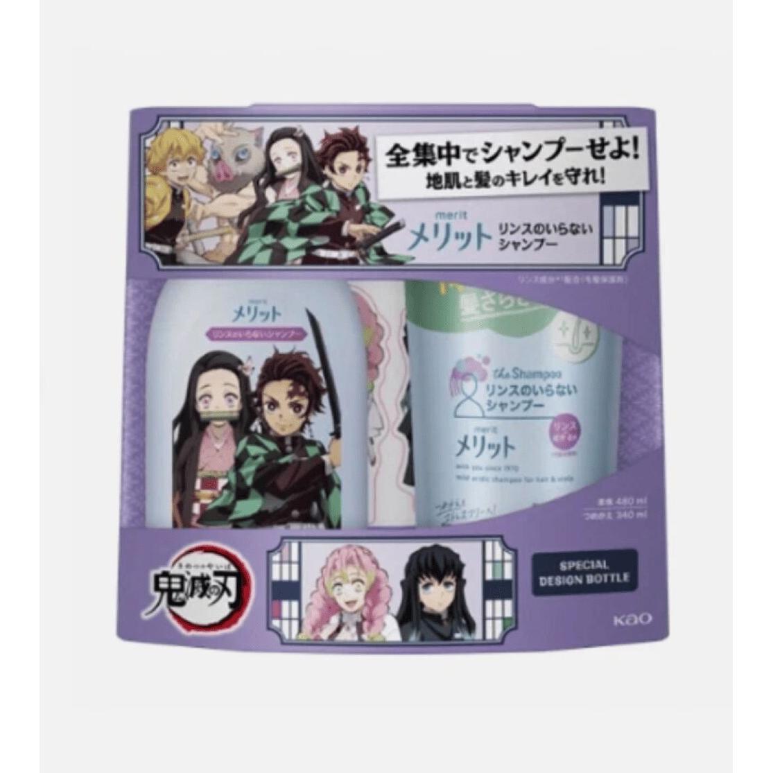 Kao Merit Demon Shampoo and Refill Set 480ml+340ml 1 each