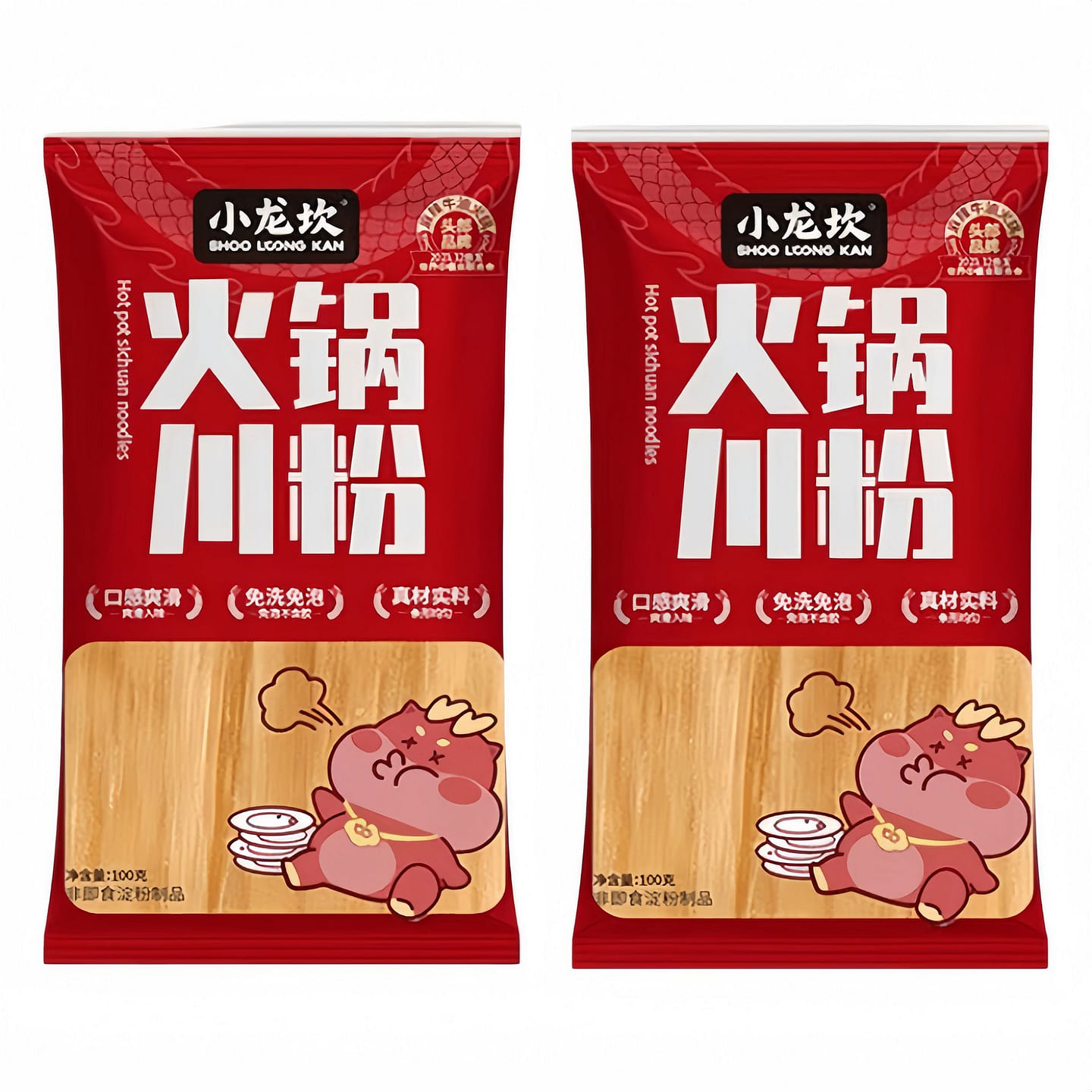 2 packs of Xiaolongkan Hotpot Sichuan Noodles 200 g