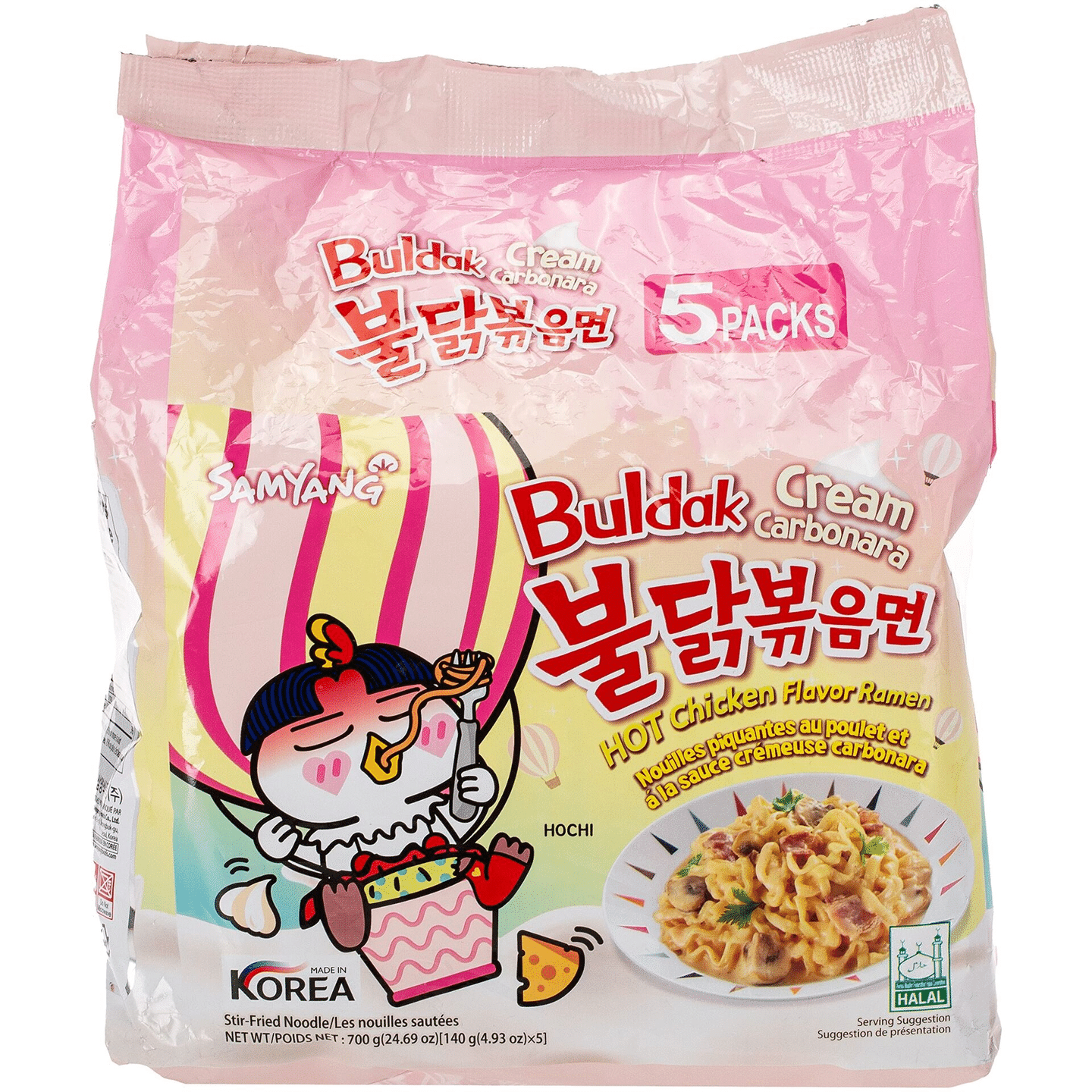 SAMYANG Cream carbonara buldak mixed noodles pack of 5 1 each
