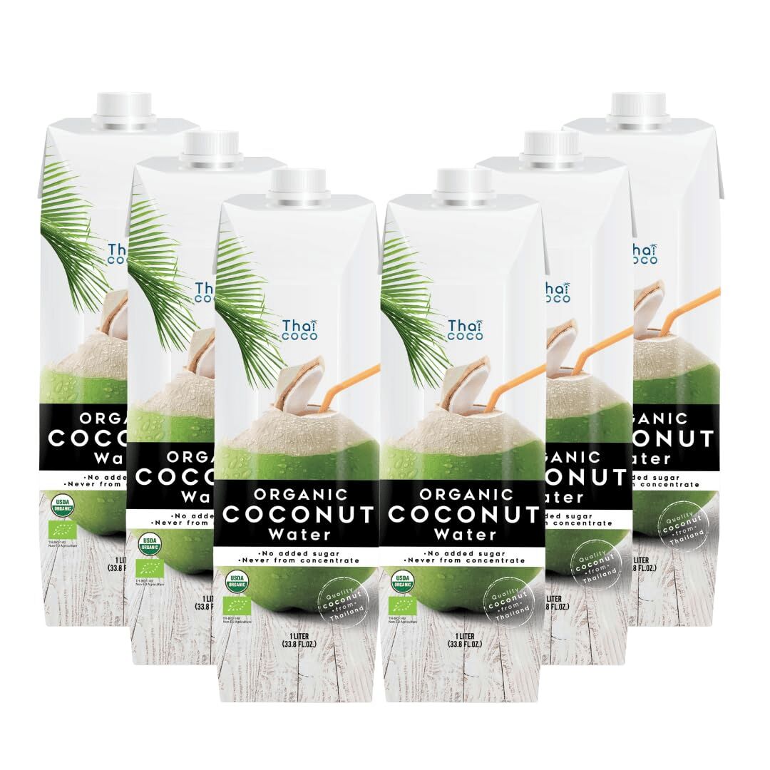 Thai Coco Organic Coconut Water 33.8 fl. oz 6 pack