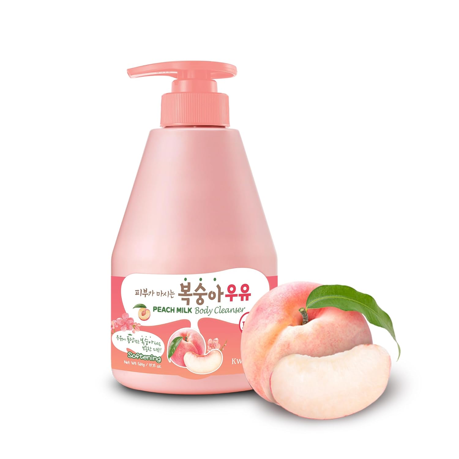 Kwailnara Milk Body Cleanser -560ml Peach 1 each