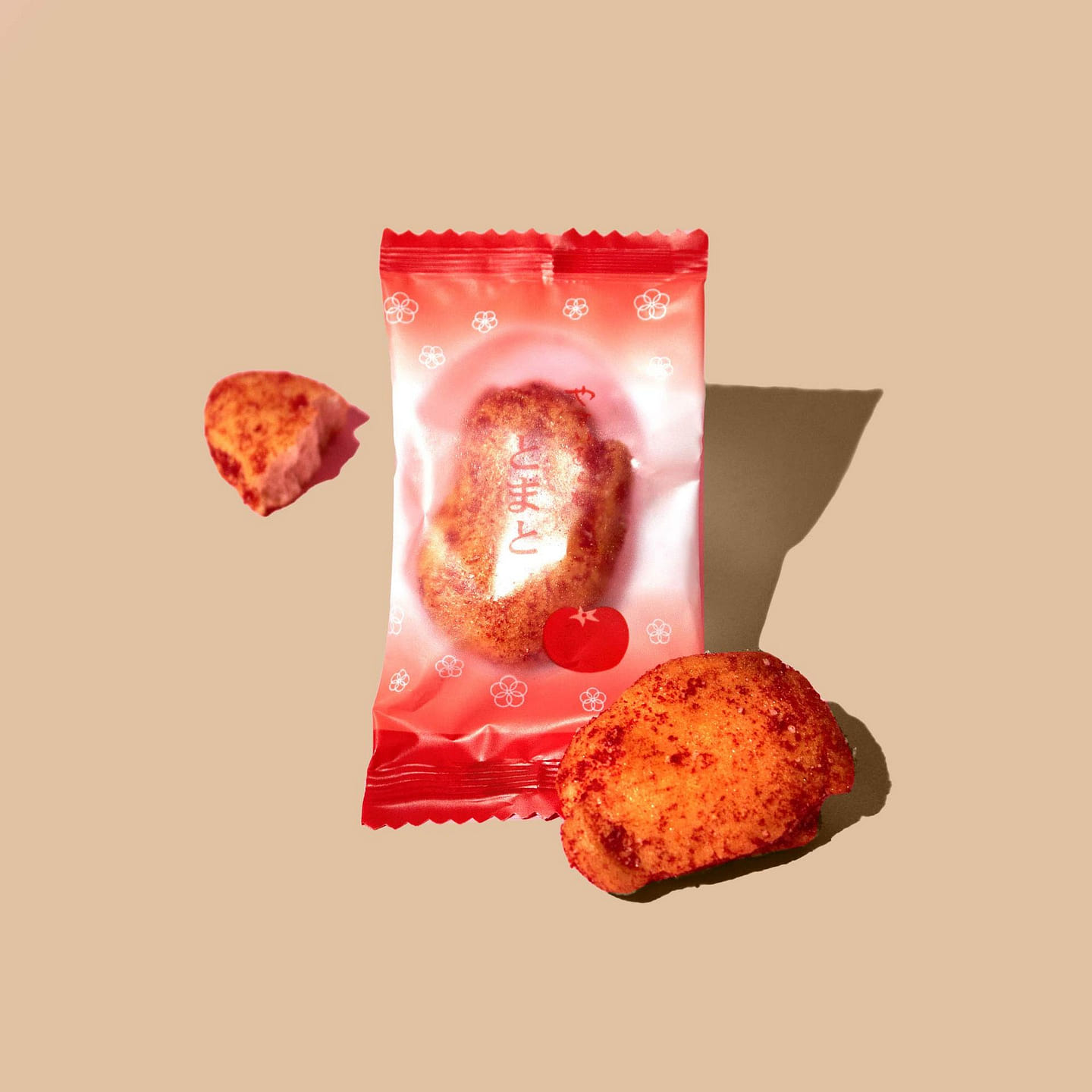 Vegetable Arare: Tomato (1 Piece) 17 g