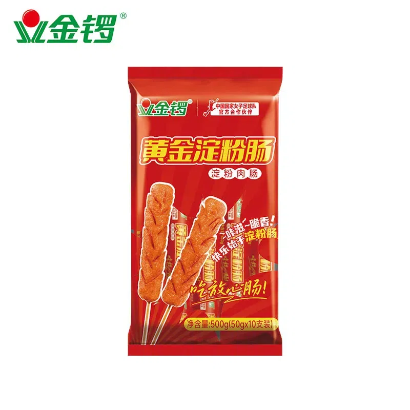 Jinluo Golden Crispy Starch Sausage 50g*10 Bags 500 g