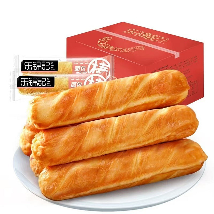 【乐锦记】手撕面包撕棒 休闲零食早饭《奶香原味》 一箱约7根
