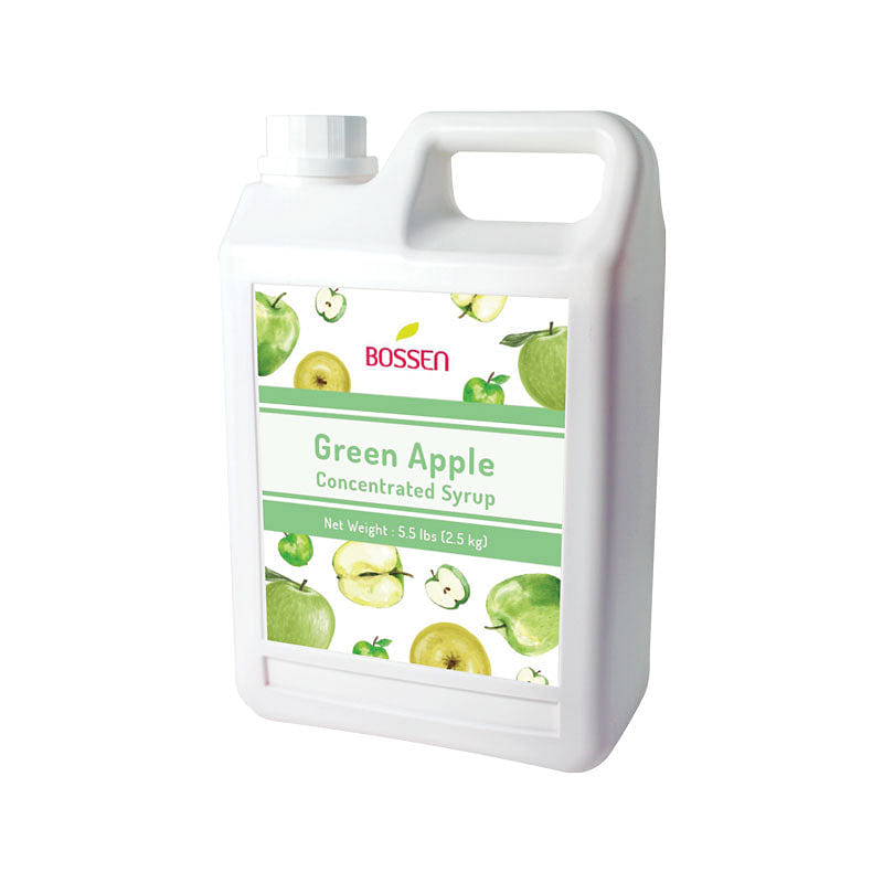 Bossen Green Apple Syrup 5.5 lb Bottle 5.5 lb