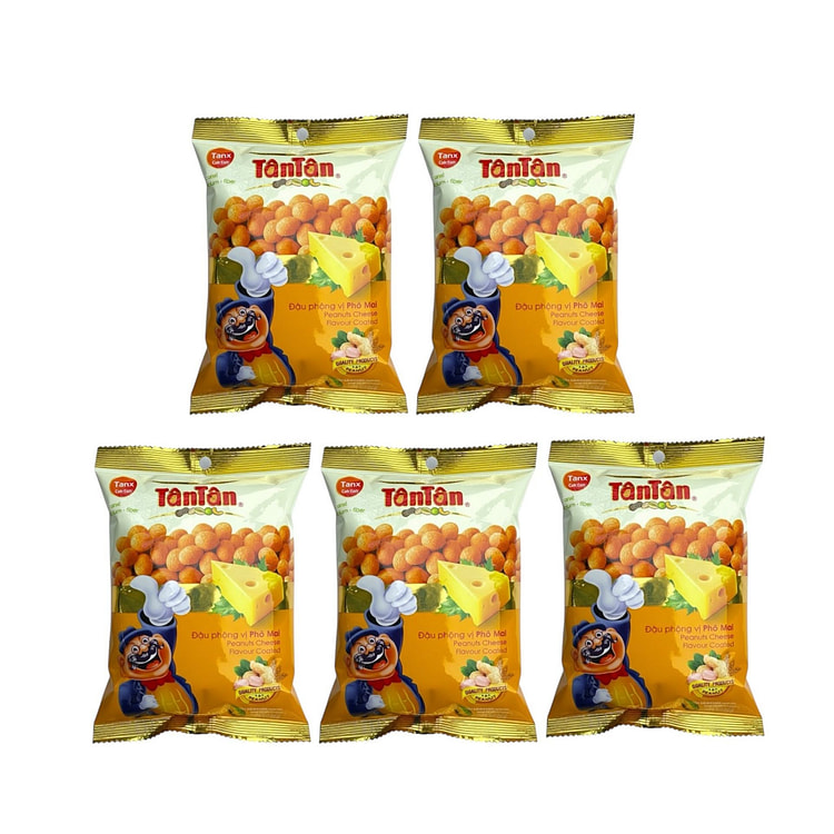 Tan Tan Peanuts Cheese Flavour Dau Phong Pho Mai 50 g*5 pack