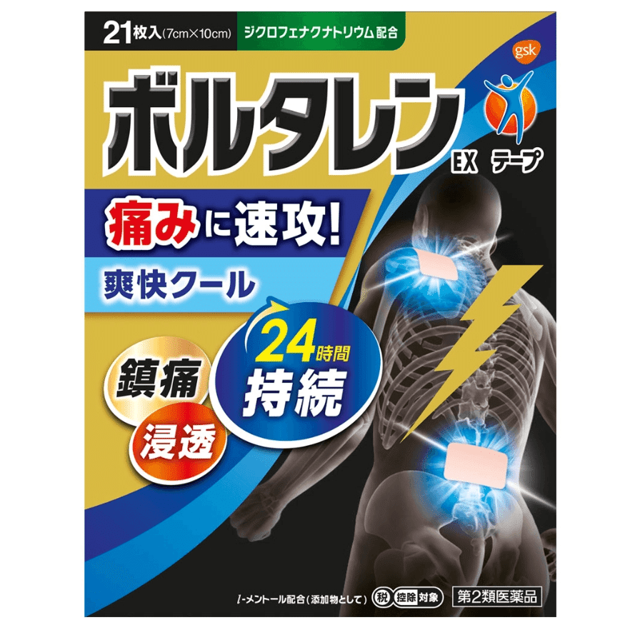 GSK Voltaren EX Cooling Anti- rankle soreness Relief Patch for Back soreness Shoulder and Neck soreness Refreshing Rapid Relief 21 Patches 1 each