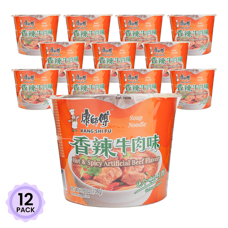 康师傅 香辣牛肉味 碗面 108 克*12 包