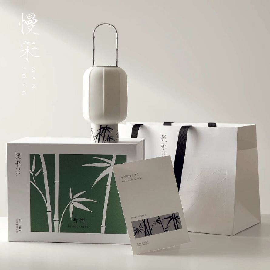 MAN SONG Bamboo Scented Candle Set 1 each