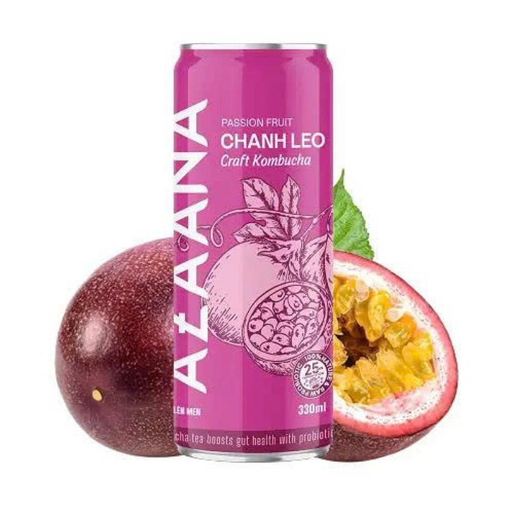 [Azaana] Kombucha Passion Fruit Flavor Drink 330ml