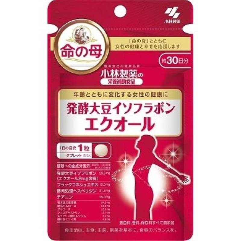 小林製薬の栄養補助食品 命の母 発酵大豆イソフラボン エクオール 30粒入(30日分) 1 箱