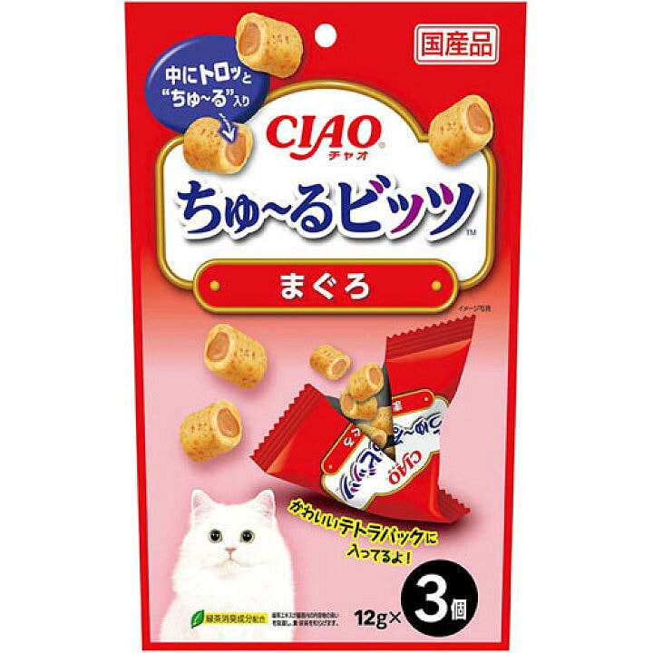 Inaba CIAO Tuna Churu Bits Cat Treats 12g*3 1 each
