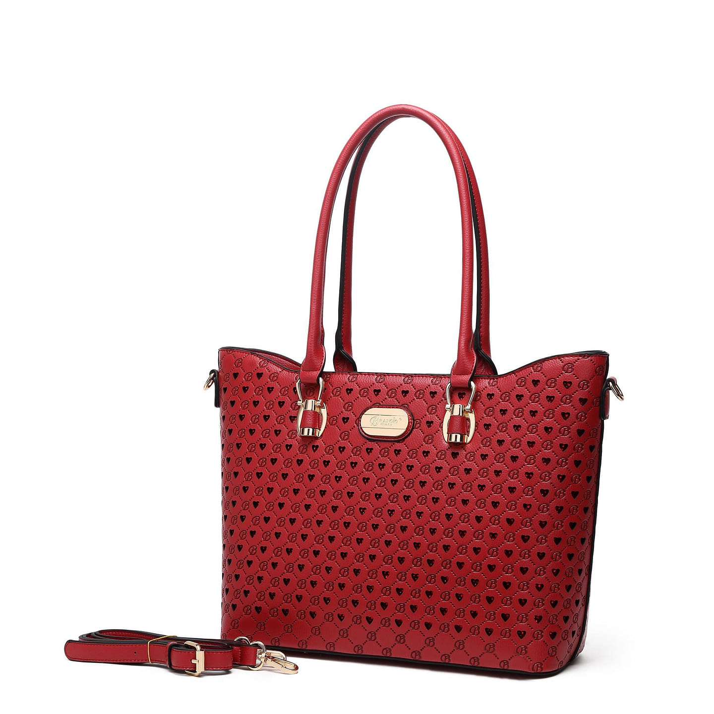 Millionaire Queen Double Layer Crystal Engraved Toe + Wallet [RO6669+ROW8368-RD] 1 each