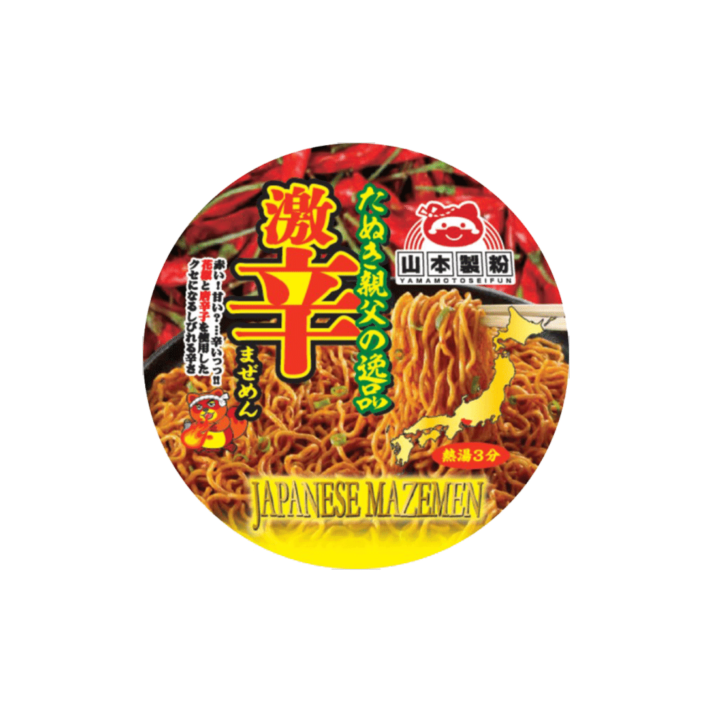 YAMAMOTOSEIFUN Tanuki Fathers Special dish Super Spicy mied noodles 1 cup 1 each