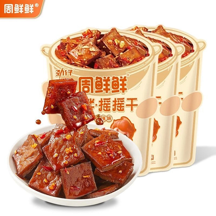 劲仔周鲜鲜摇摇干湖南香辣豆干零食1袋 142 克