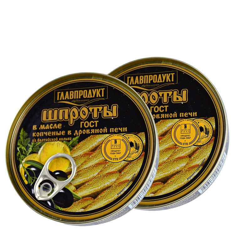 俄罗斯鱼罐头油浸鲱鱼160g*2盒