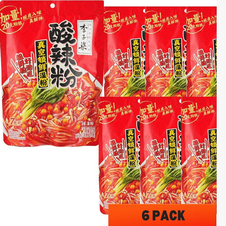 临期特价李子柒 薯你弹酸辣粉 袋装252g*6袋
