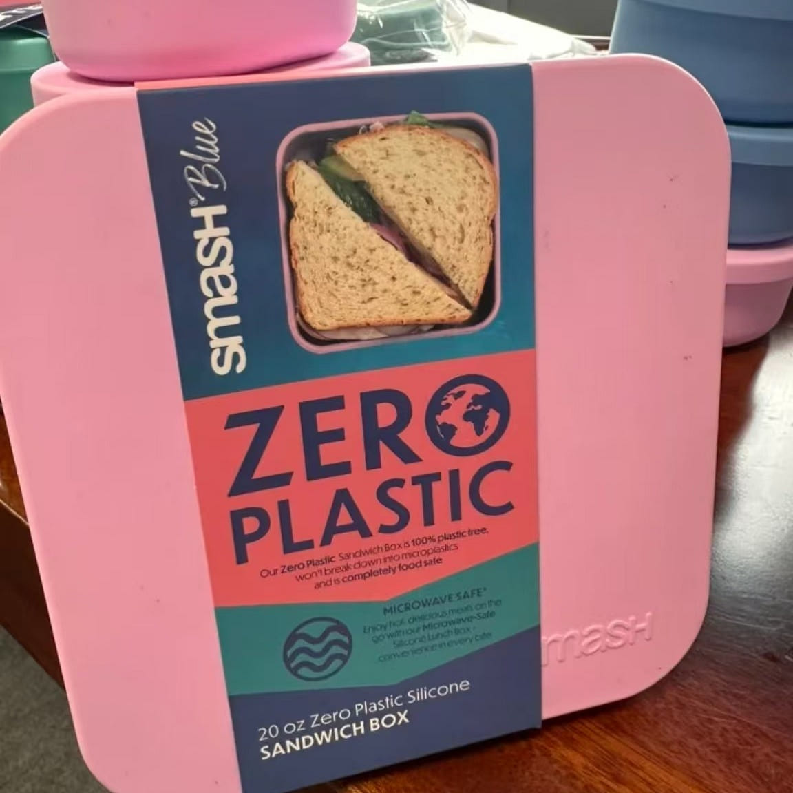 Silicone Square Lunch Box Color Options Available 1 count