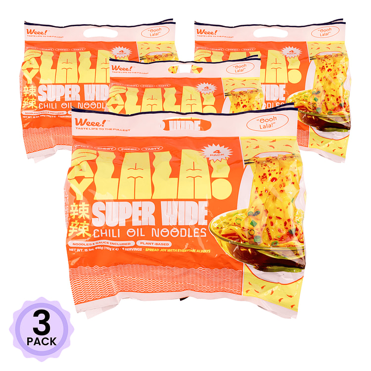 SAYLALA! Super Wide Chili Oil Noodles 440 g*3 pack