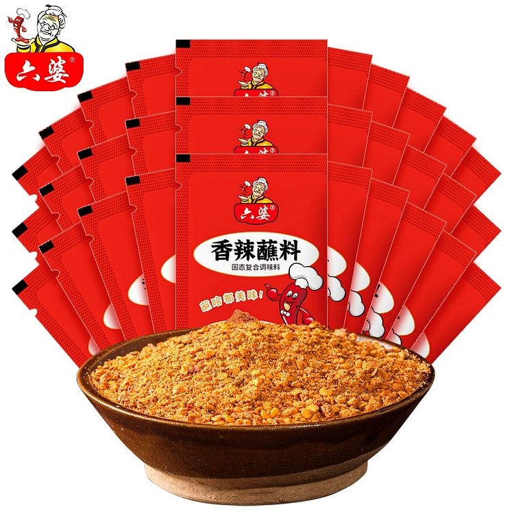 六婆香辣蘸料辣椒面干碟火锅串串烧烤10g*30袋 300 克