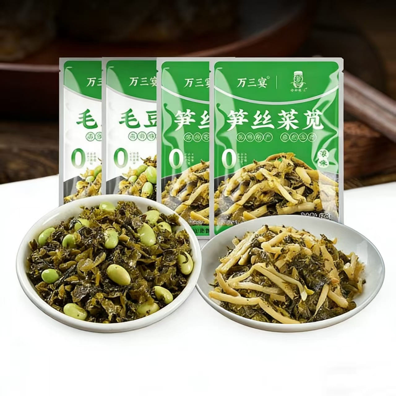 Wansan banquet edamame, salted vegetables, cold di 120 g
