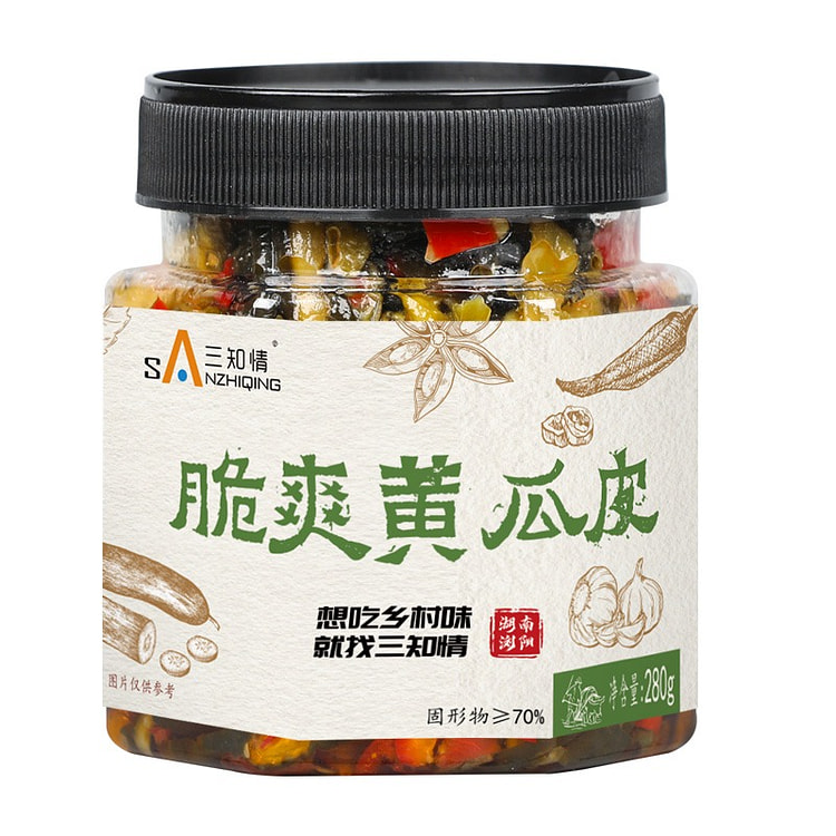 三知情脆爽黄瓜皮香脆腌黄瓜泡菜下饭咸菜280g
