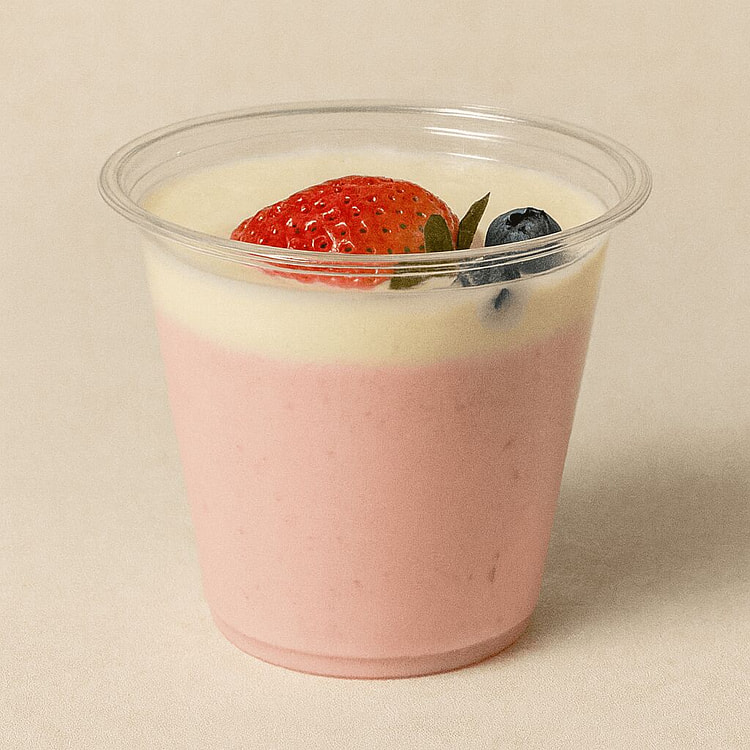 Strawberry Milk Two-Layer Pudding 8 oz