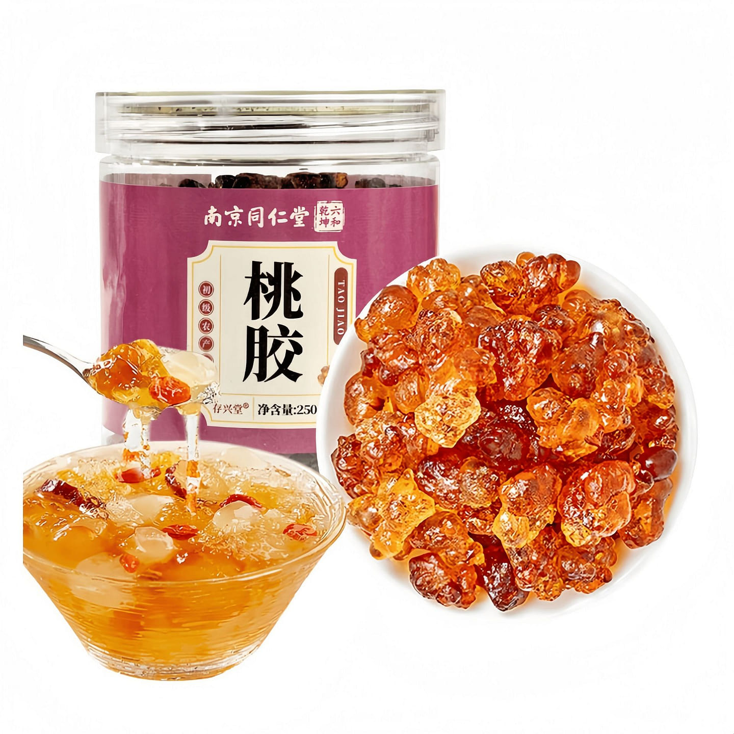 南京同仁堂桃膠250g雪燕組合銀耳羹存興堂乾貨 250 克