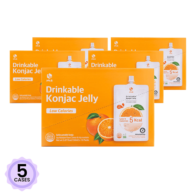 Jelly. B 蒟蒻果冻 橘子味 5.07 液盎司*10 包*5 箱