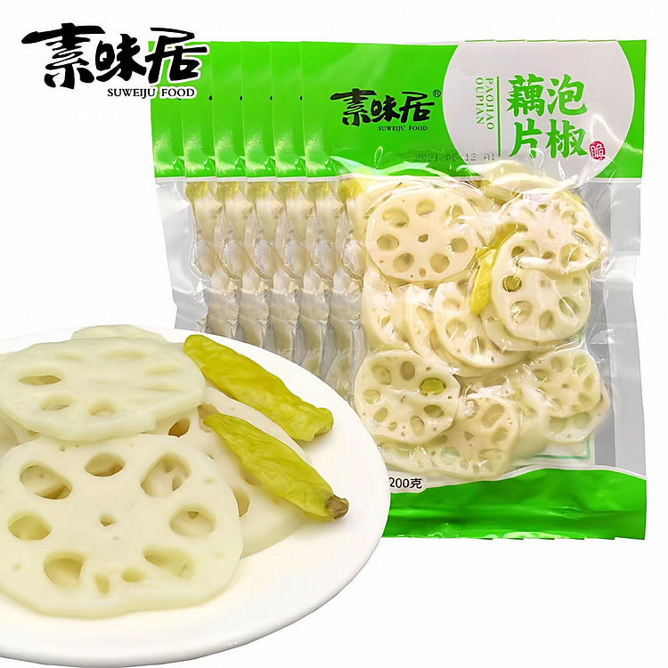 素味居 泡椒藕片 山椒味藕片200g*2袋 400 克