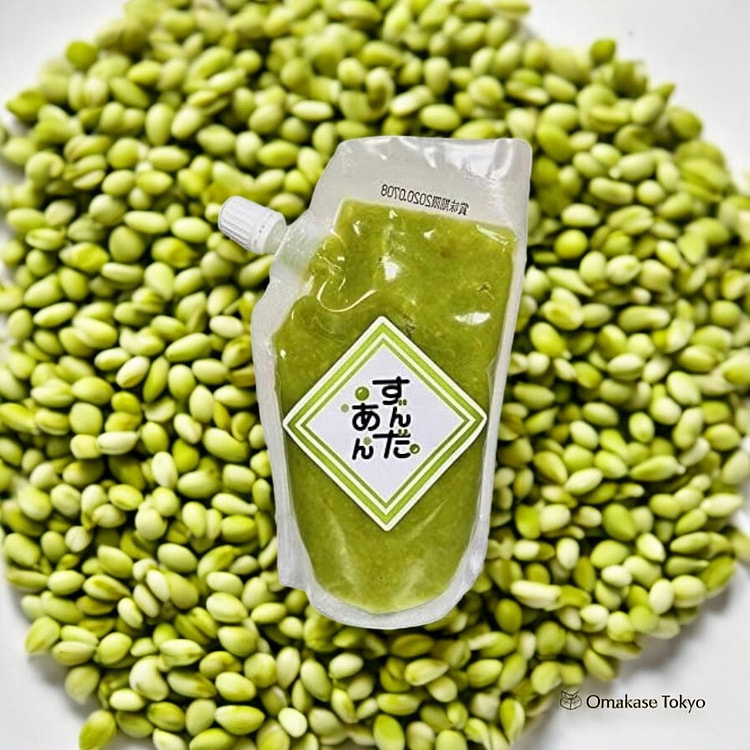 Zunda 甜毛豆酱，用于 Zunda 麻糬