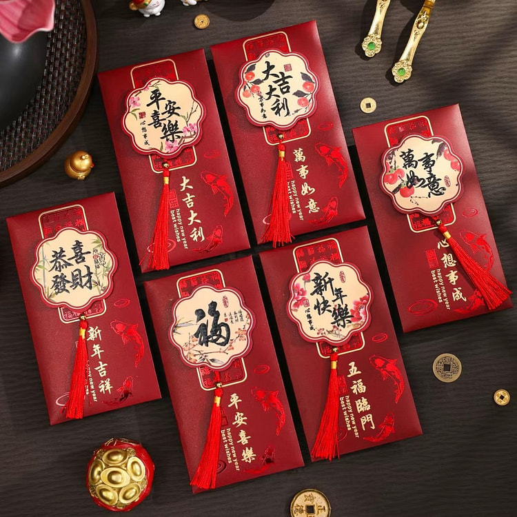 2026流苏新年红包过年利是封千元高档压岁红包创意 6 个